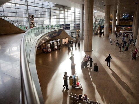 De luchthaven Ben Gurion.