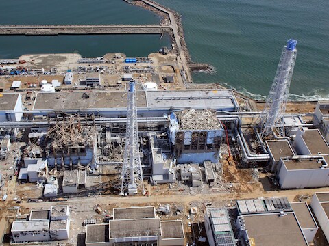 De kerncentrale van Fukushima werd zwaar getroffen door de natuurramp van 11 maart 2011.