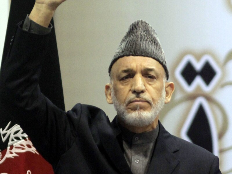 De Afghaanse president Hamid Karzai.