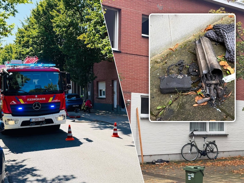Brandweer Zone Rand kwam ter plaatse voor een ontplofte fietsbatterij die voor heel wat rookschade zorgde, Inzet: De batterij