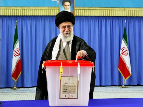 Ayatollah Ali Khamenei, de leider van Iran.