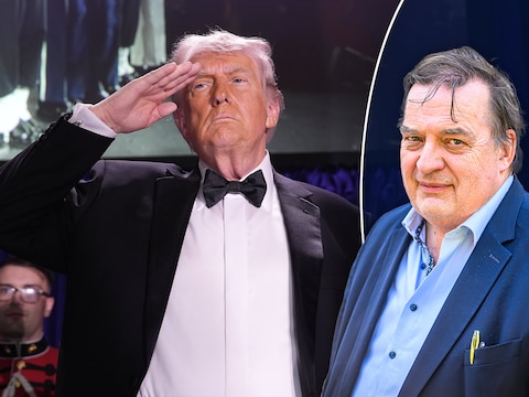Links president Donald Trump even voor de verijdelde aanslag zaterdagavond. Rechts professor en Amerikakenner Herman Matthijs.