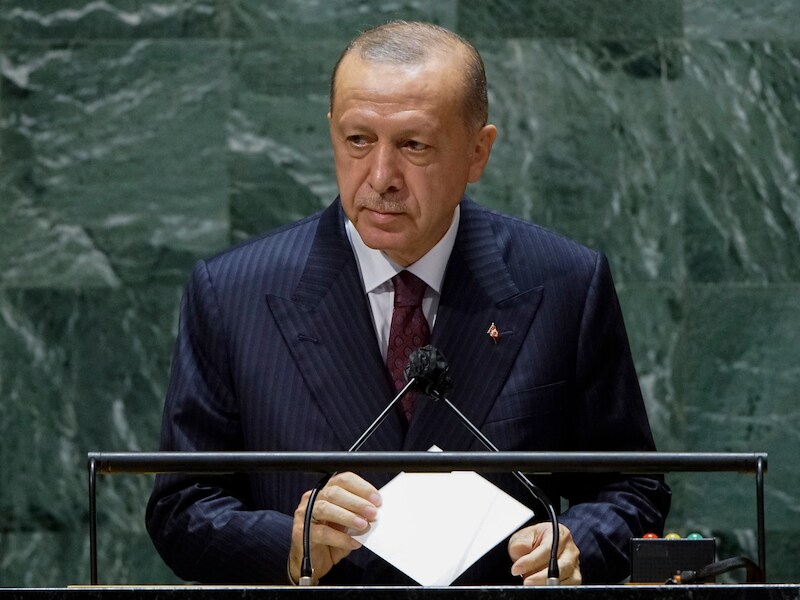 De Turkse president Recep Tayyip Erdogan. 