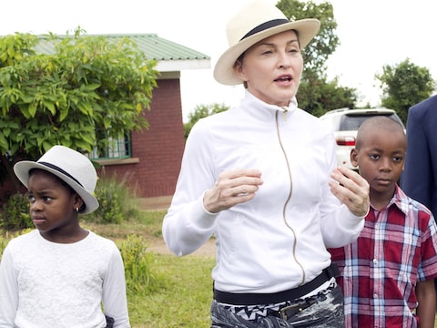Madonna op 5 april in Lilongwe.