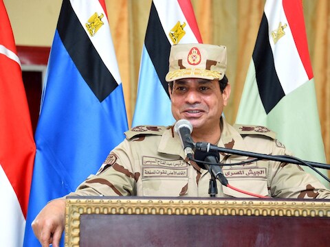 De Egyptische president Abdel Fattah Al-Sisi.