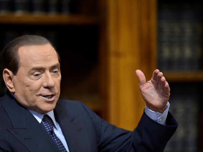 Silvio Berlusconi op 25 mei in Rome.