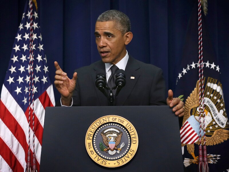 De Amerikaanse president Barack Obama