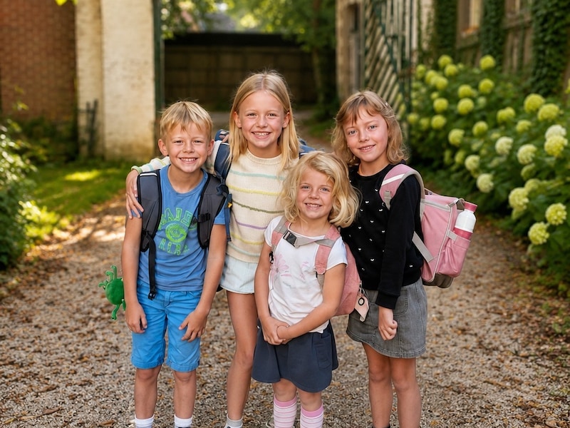 Eerste schooldag in Melle