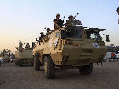 Egyptische soldaten.