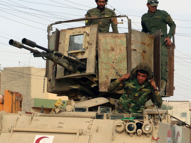 Een sjiitische militie in Tel Afar.