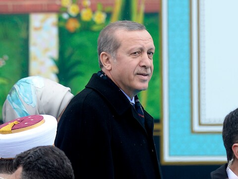 De Turkse president Recep Tayyip Erdogan