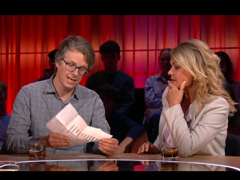 Maarten Boudry en Goedele Liekens in ‘De afspraak’ op VRT Canvas.