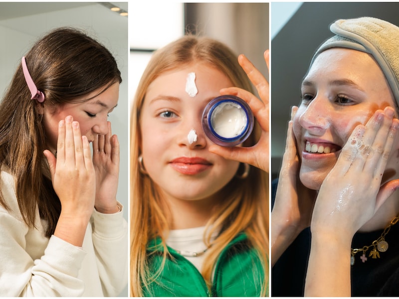 Héél veel jonge tienermeisjes zijn in de ban van skincare, zo ook Risa (13), Noor (15) en Eloïse (17): “Ik smeer slakkenslijm”