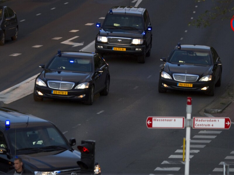 Mladic werd gisteren naar het gevangeniscomplex van de VN in Scheveningen overgebracht.