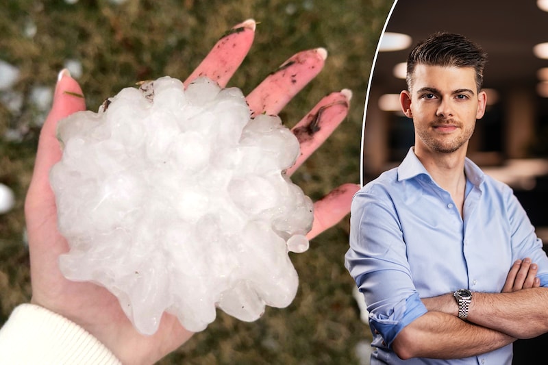 Hagelbollen van meer dan 10 centimeter vielen deze week uit de hemel in de Verenigde Staten.