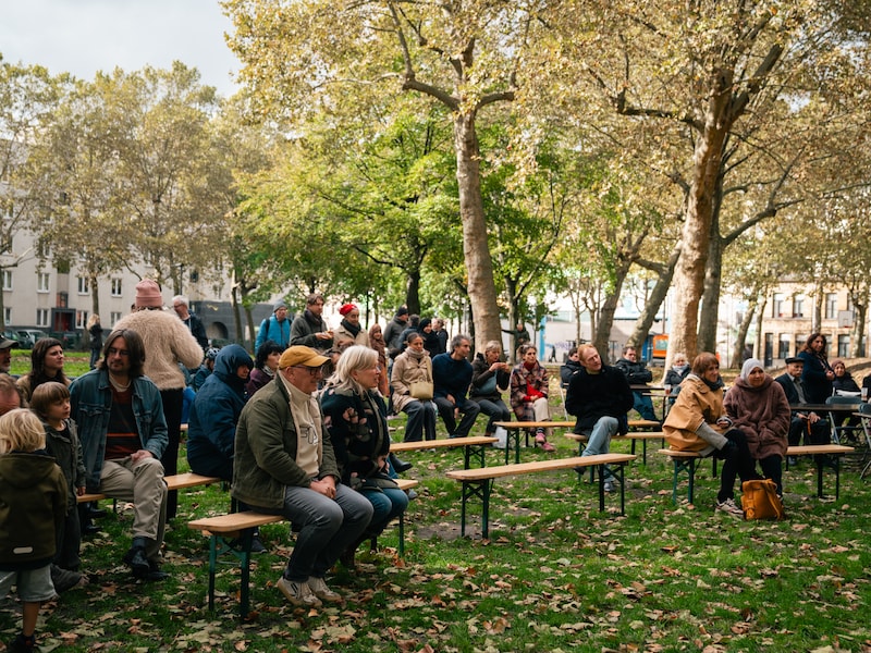 De bomen op het Stuivenbergplein vieren hun 120e verjaardag.