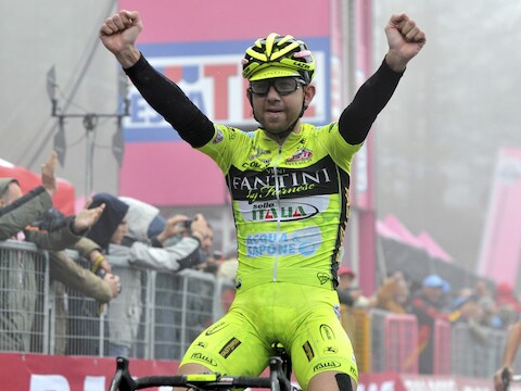 Mauro Santambrogio bij zijn ritwinst in de Giro