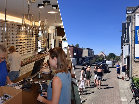 Stormloop op eclipsbrillen in Lokeren