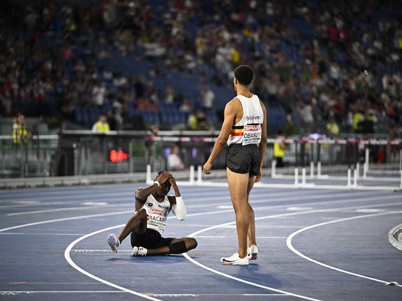 Fouten nekken Michael Obasuyi en Elie Bacari in de EK-finale van de 110mH