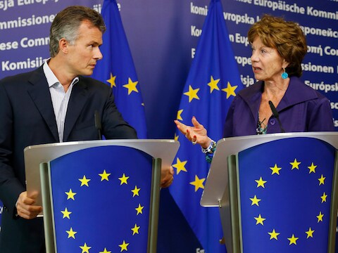 Christian Van Thillo en Neelie Kroes.