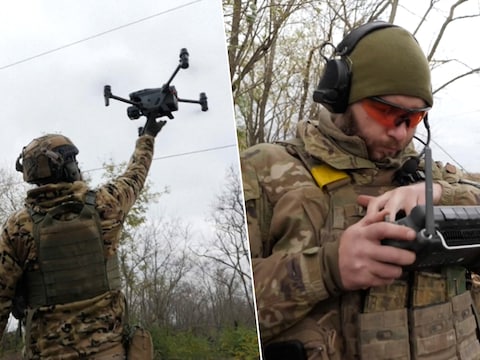 Dronepiloot legt Russische artillerie vuur aan de schenen