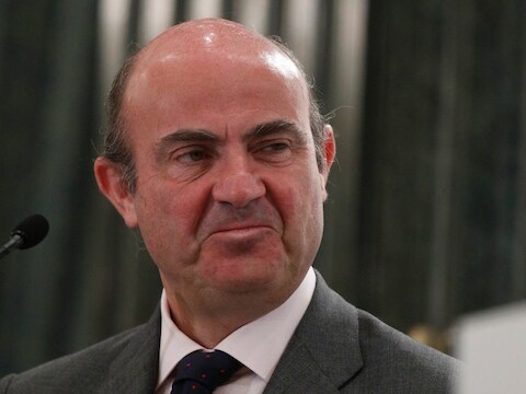 De Spaanse minister van Economie Luis de Guindos.