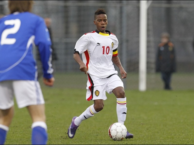 Musonda Junior, hier aan het werk bij de jonge Rode Duivels.