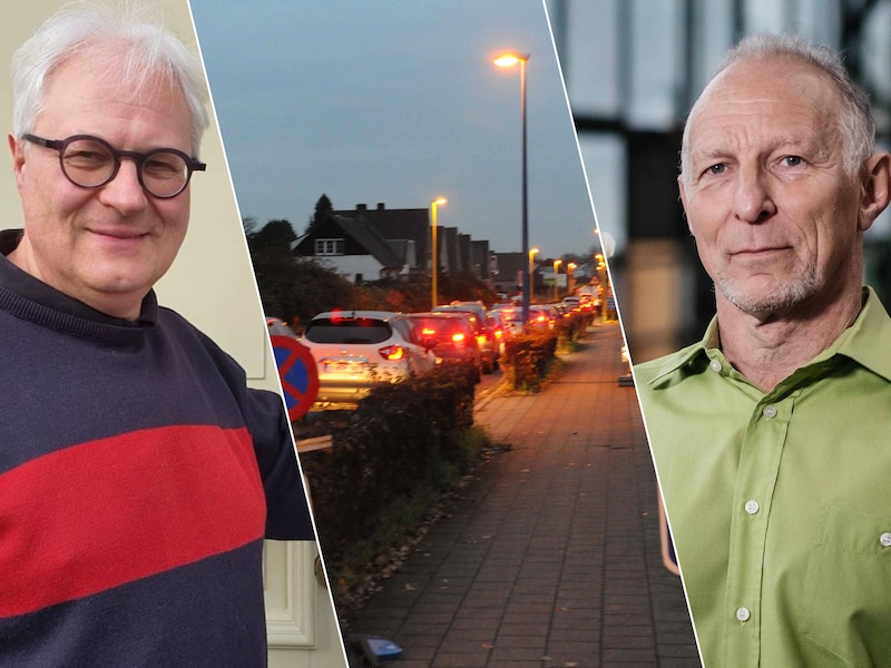 Schepen Philip Roosen (N-VA) / file op de Spaanse Lindebaan / oppositieraadslid Eddie Boelens (Groen+Vooruit)