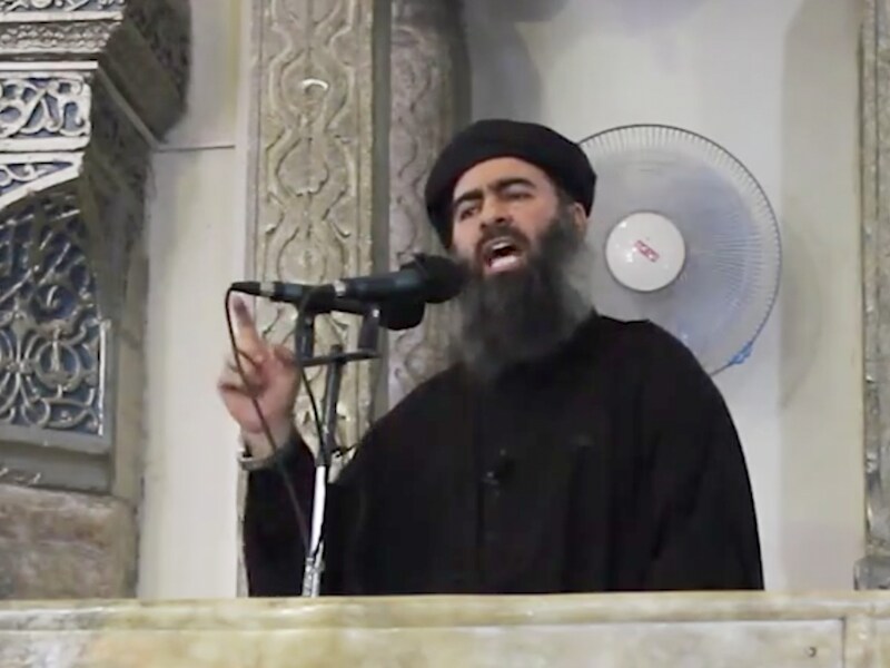 De leider van de terreurgroep Islamitische Staat Abu Bakr al-Baghdadi.