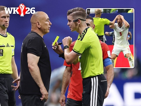Egypte-coach Hassan uit zijn ongenoegen / Ongeloof bij Harry Kane.