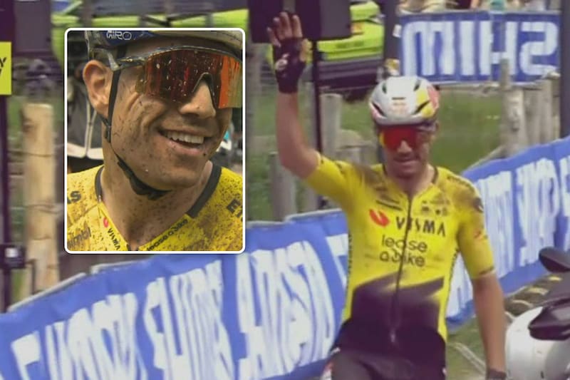 In de laatste tien kilometer ging het licht bijna uit”: vier weken na triomf  in Parijs-Roubaix is het weer raak voor Wout van Aert in Nederlandse  gravelkoers | Sport | HLN.be
