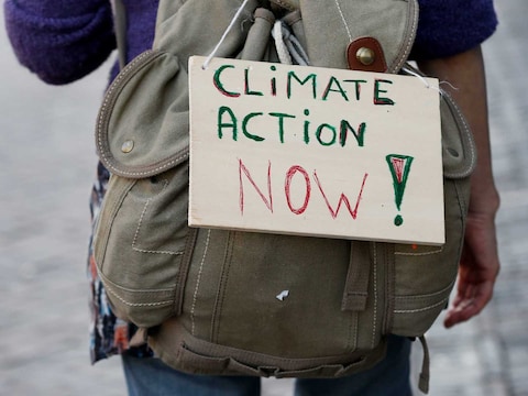 Beeld van de Climate Miles, een andere opvallende actie waarbij wandelaars 500 kilometer stappen van het Nederlandse Utrecht naar Parijs.