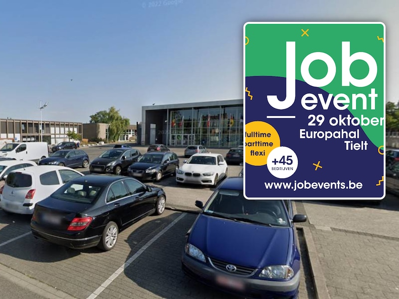 De parking van de Europahal in Tielt, Inzet: Jobbeurs in Tielt