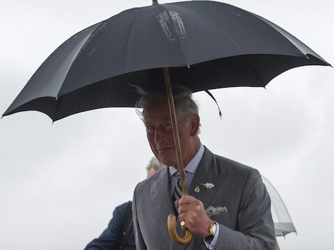 Prins Charles tijdens zijn bezoek in Canada.