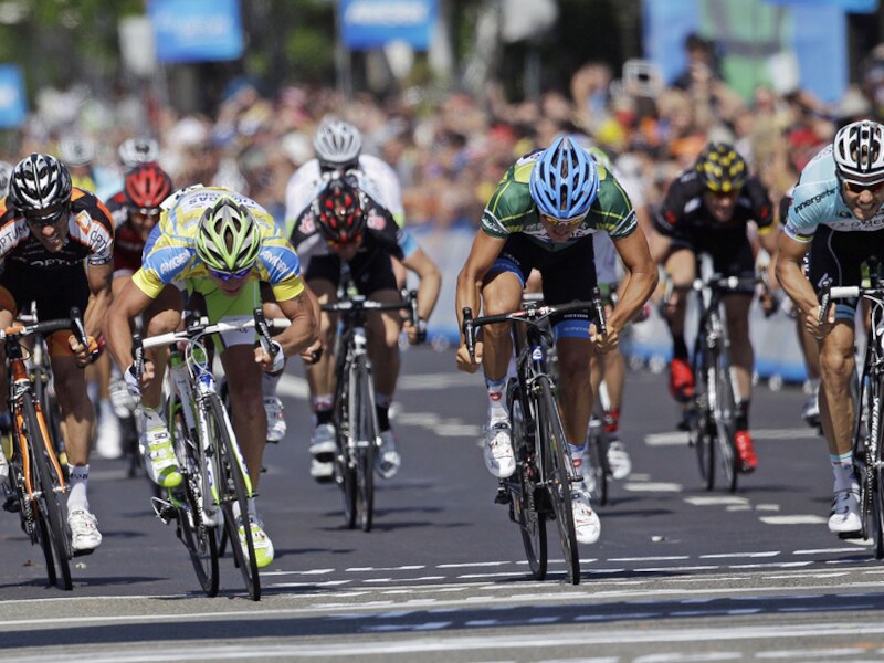 Vlnr. Alexander Candelario, Peter Sagan, Heinrich Haussler en Tom Boonen.