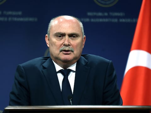 Turks minister van Buitenlandse Zaken Feridun Sinirlioglu.