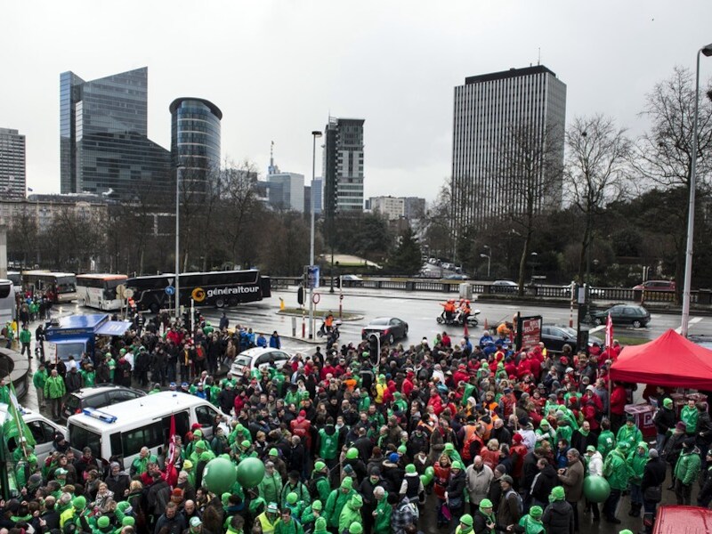 Vandaag werd er in Brussel door ambtenaren betoogd tegen de hervormingen van Hendrik Bogaert.