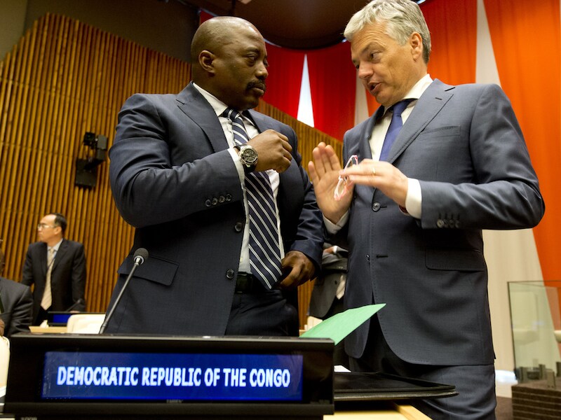 Kabila en Reynders in New York.