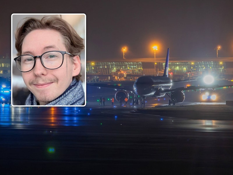Toestel van Scandinavian Airlines maakt noodstop op Brussels Airport na fout bij opstijgen. (Inzet: Simon Berneblad Mandegård)