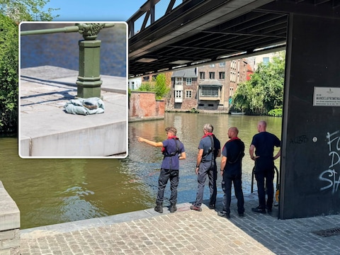De brandweer was bezig met een oefening aan De Krook toen ze plots een T-shirt en een GSM aan het water vonden.
