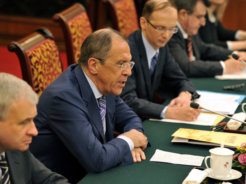 Lavrov, Russisch minister van Buitenlandse Zaken.