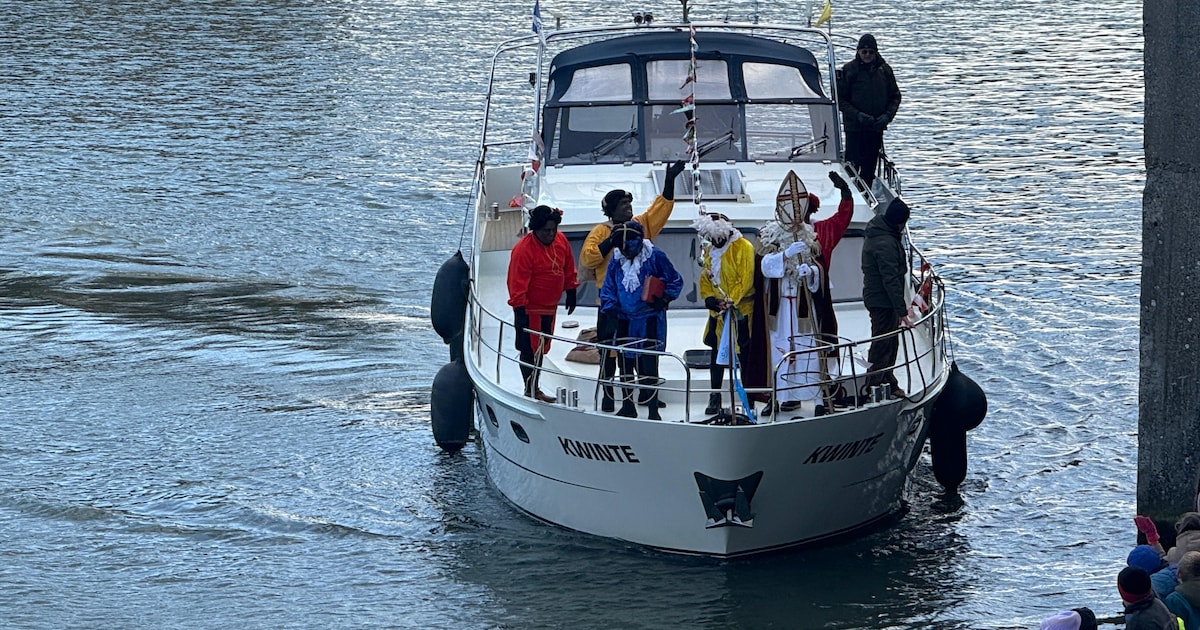 Aankomst met boot, stoet naar Marktplein en show: kinderen verwelkomen Sinterklaas