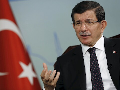 De Turkse premier Ahmet Davutoglu.