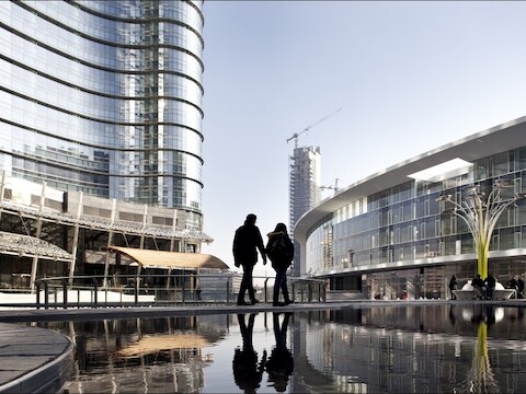 Het hoofdkantoor van het Italiaanse UniCredit Bank, in Milaan.