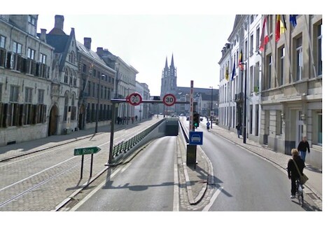 De ingang van de Gasthuistunnel.