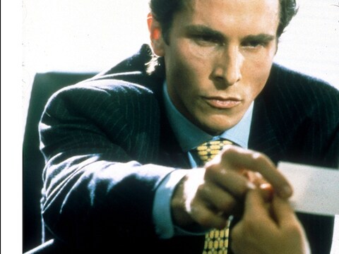 Christian Bale als yuppie-psychopaat Patrick Bateman.