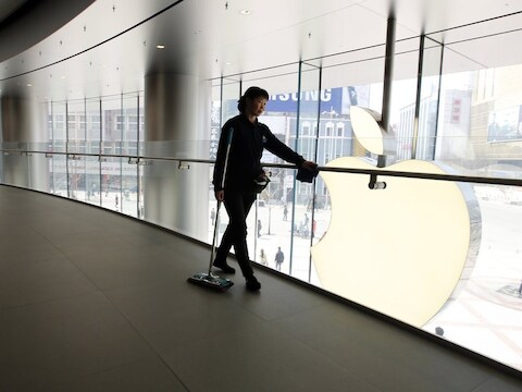 Een Apple Store in Peking.