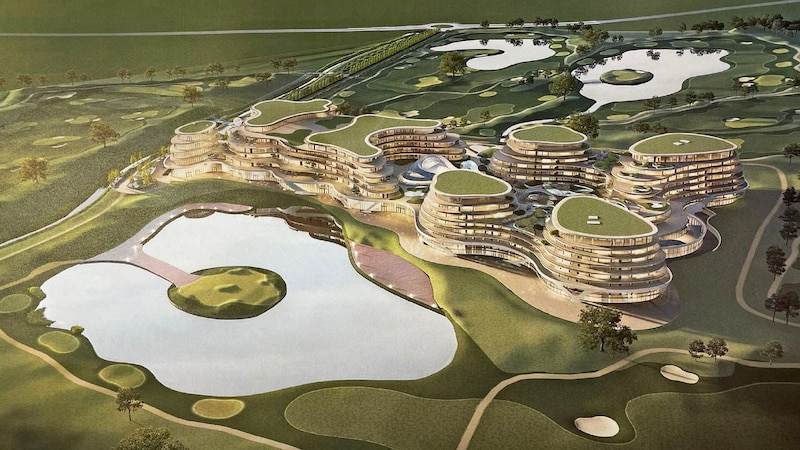 The oorspronkelijke large-scale plans of the Knokse golf project. 