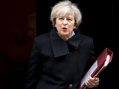 De Britse premier Theresa May.