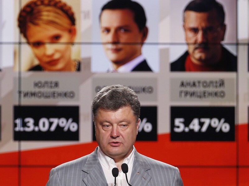 De Oekraïense nieuwe president Petro Porosjenko.